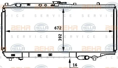 8MK 376 708-231 BEHR/HELLA/PAGID Радиатор охлаждения двигателя