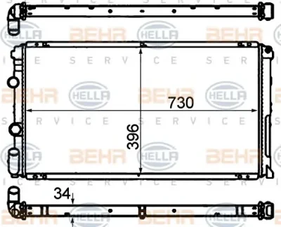 8MK 376 708-451 BEHR/HELLA/PAGID Радиатор охлаждения двигателя