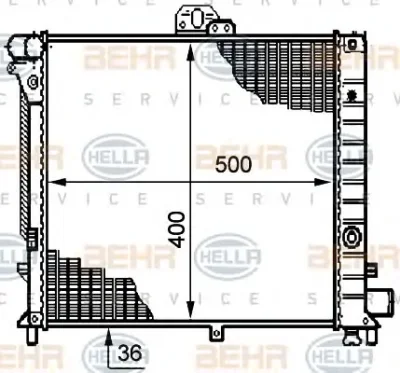 Радиатор охлаждения двигателя BEHR/HELLA/PAGID 8MK 376 708-781