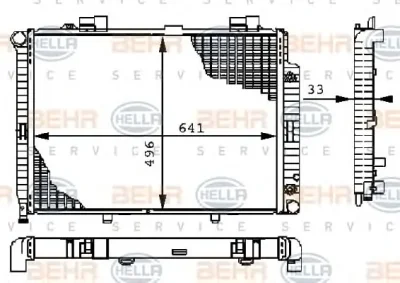 8MK 376 710-231 BEHR/HELLA/PAGID Радиатор охлаждения двигателя