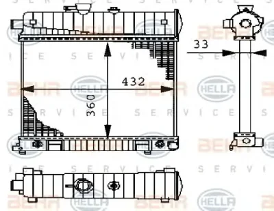 8MK 376 710-271 BEHR/HELLA/PAGID Радиатор охлаждения двигателя