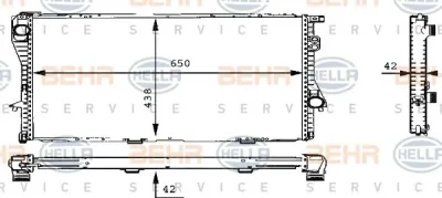 8MK 376 710-301 BEHR/HELLA/PAGID Радиатор охлаждения двигателя