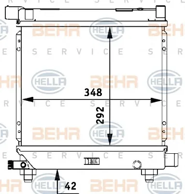 Радиатор охлаждения двигателя BEHR/HELLA/PAGID 8MK 376 710-634