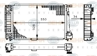 8MK 376 710-781 BEHR/HELLA/PAGID Радиатор охлаждения двигателя