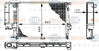 8MK 376 711-081 BEHR/HELLA/PAGID Радиатор охлаждения двигателя