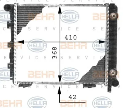 Радиатор охлаждения двигателя BEHR/HELLA/PAGID 8MK 376 711-331