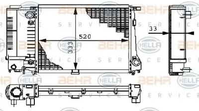 8MK 376 711-671 BEHR/HELLA/PAGID Радиатор охлаждения двигателя