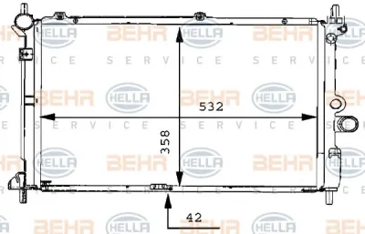 8MK 376 711-761 BEHR/HELLA/PAGID Радиатор охлаждения двигателя