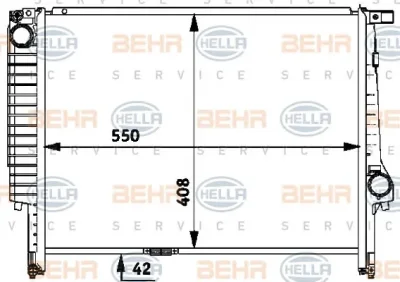 8MK 376 712-171 BEHR/HELLA/PAGID Радиатор охлаждения двигателя