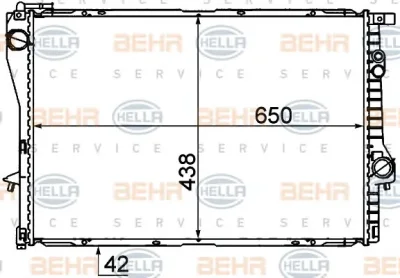 8MK 376 712-231 BEHR/HELLA/PAGID Радиатор охлаждения двигателя