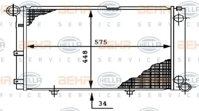 Радиатор охлаждения двигателя BEHR/HELLA/PAGID 8MK 376 712-291