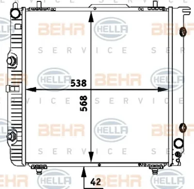 Радиатор охлаждения двигателя BEHR/HELLA/PAGID 8MK 376 712-331