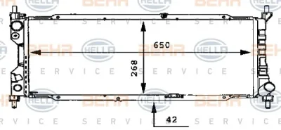 8MK 376 712-351 BEHR/HELLA/PAGID Радиатор охлаждения двигателя