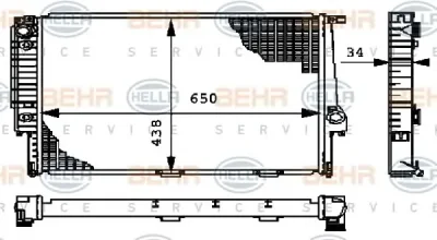 Радиатор охлаждения двигателя BEHR/HELLA/PAGID 8MK 376 712-374