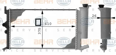 8MK 376 712-541 BEHR/HELLA/PAGID Радиатор охлаждения двигателя