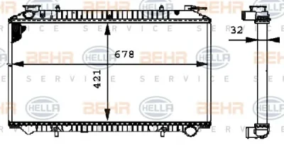 8MK 376 712-721 BEHR/HELLA/PAGID Радиатор охлаждения двигателя