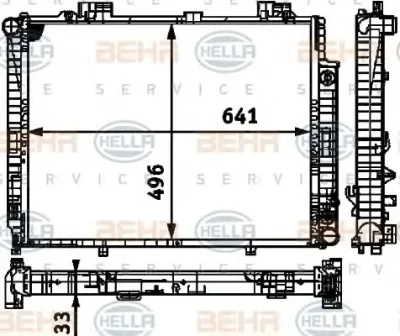 8MK 376 712-741 BEHR/HELLA/PAGID Радиатор охлаждения двигателя