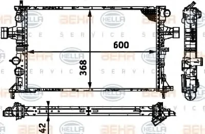 8MK 376 713-001 BEHR/HELLA/PAGID Радиатор охлаждения двигателя