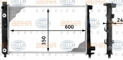 Радиатор охлаждения двигателя BEHR/HELLA/PAGID 8MK 376 713-051