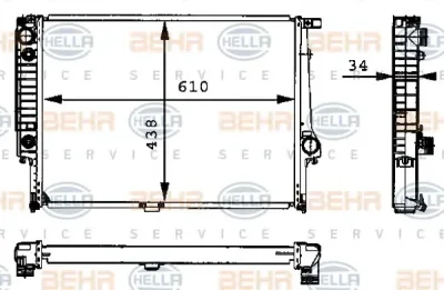 8MK 376 713-071 BEHR/HELLA/PAGID Радиатор охлаждения двигателя