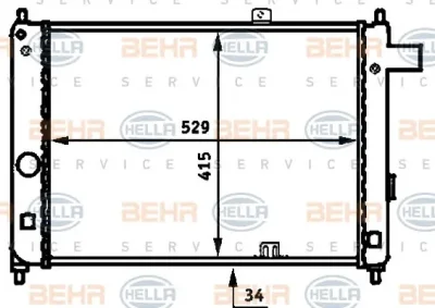 8MK 376 713-361 BEHR/HELLA/PAGID Радиатор охлаждения двигателя