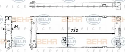 8MK 376 713-471 BEHR/HELLA/PAGID Радиатор охлаждения двигателя