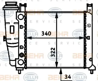 8MK 376 713-491 BEHR/HELLA/PAGID Радиатор охлаждения двигателя