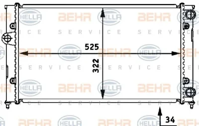 8MK 376 713-761 BEHR/HELLA/PAGID Радиатор охлаждения двигателя