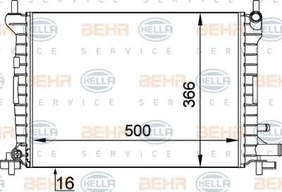 8MK 376 714-061 BEHR/HELLA/PAGID Радиатор охлаждения двигателя