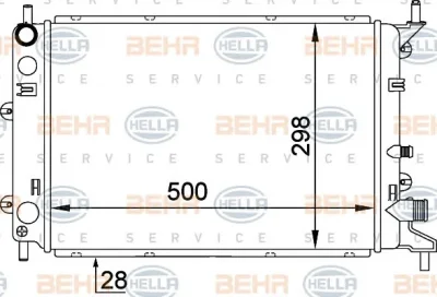 8MK 376 714-171 BEHR/HELLA/PAGID Радиатор охлаждения двигателя