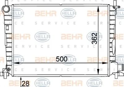 8MK 376 714-241 BEHR/HELLA/PAGID Радиатор охлаждения двигателя