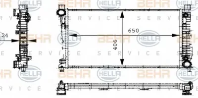 8MK 376 714-334 BEHR/HELLA/PAGID Радиатор охлаждения двигателя