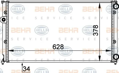 8MK 376 714-451 BEHR/HELLA/PAGID Радиатор охлаждения двигателя