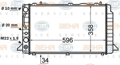 8MK 376 714-461 BEHR/HELLA/PAGID Радиатор охлаждения двигателя