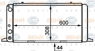 8MK 376 714-471 BEHR/HELLA/PAGID Радиатор охлаждения двигателя