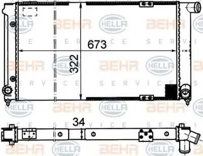 8MK 376 714-511 BEHR/HELLA/PAGID Радиатор охлаждения двигателя