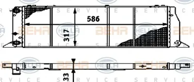 8MK 376 714-571 BEHR/HELLA/PAGID Радиатор охлаждения двигателя