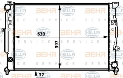 8MK 376 715-334 BEHR/HELLA/PAGID Радиатор охлаждения двигателя