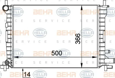 8MK 376 715-621 BEHR/HELLA/PAGID Радиатор охлаждения двигателя