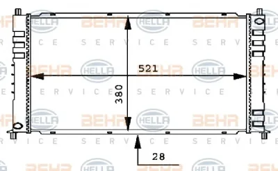 8MK 376 715-651 BEHR/HELLA/PAGID Радиатор охлаждения двигателя