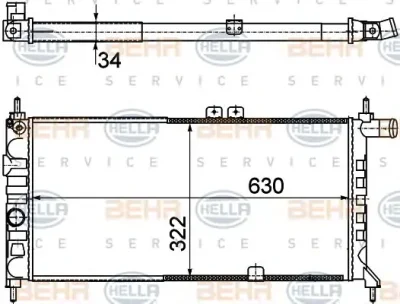 8MK 376 715-751 BEHR/HELLA/PAGID Радиатор охлаждения двигателя