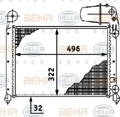 8MK 376 716-121 BEHR/HELLA/PAGID Радиатор охлаждения двигателя