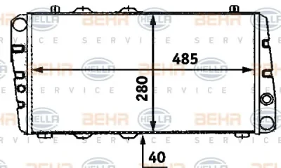 8MK 376 716-221 BEHR/HELLA/PAGID Радиатор охлаждения двигателя