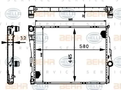 8MK 376 716-241 BEHR/HELLA/PAGID Радиатор охлаждения двигателя