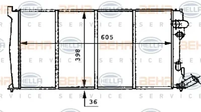 8MK 376 716-511 BEHR/HELLA/PAGID Радиатор охлаждения двигателя