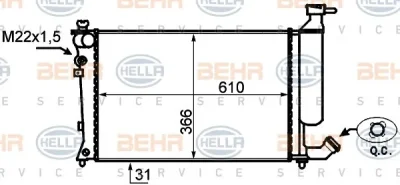 8MK 376 717-171 BEHR/HELLA/PAGID Радиатор охлаждения двигателя