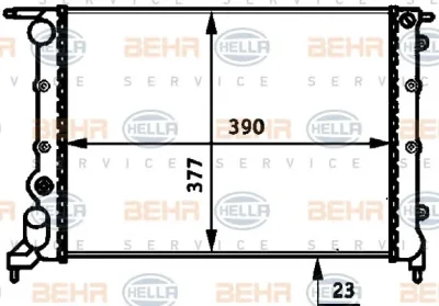 8MK 376 717-301 BEHR/HELLA/PAGID Радиатор охлаждения двигателя