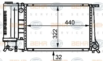 8MK 376 717-461 BEHR/HELLA/PAGID Радиатор охлаждения двигателя