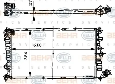 8MK 376 717-481 BEHR/HELLA/PAGID Радиатор охлаждения двигателя