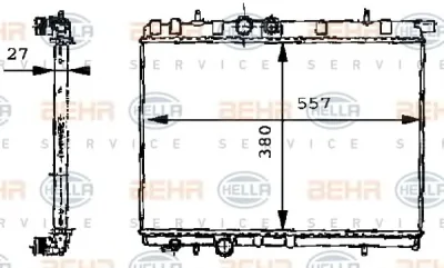 8MK 376 717-531 BEHR/HELLA/PAGID Радиатор охлаждения двигателя